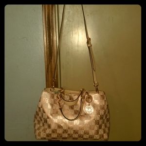 COPY - Michael Kors small logo leather satchel.